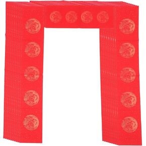 Wakauto 30pcs Red Blank Rice Paper for Chinese Spring Festival Couplets – 54X9 Inch Spring Festival Xuan Calligraphy Paper, Dragon Phoenix Design for Weddings, Celebrations & Asian Lunar in Saudi Arabia