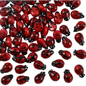 1 صندوق 60 قطعة من الخرز الزجاجي الأحمر الأسود الخنفساء المصنوع يدويًا مع ثقوب حشرات الخنفساء اللطيفة على شكل حيوان حديقة ساحرة خرزة فاصل لصنع المجوهرات والأساور والديكورات اليدوية in Kuwait