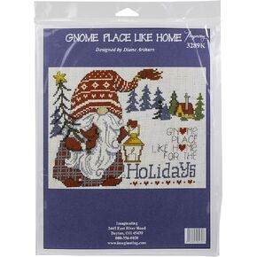 Imaginating Cross Stitch Kit 8"X6"-Gnome Place Like Home (14 Count) Art Craft in Saudi Arabia
