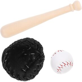 Veemoon مضرب بيسبول مصغر وكرة بيت الدمى، إكسسوارات البيسبول الصغيرة، مجموعة رياضية صغيرة، قفاز كرة، طقم كرة لبيت الدمى، مشهد صغير، حفلة كعكة توبر لصالح بني فاتح (2.95 × 0.39 × 0.39 بوصة) in Kuwait