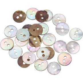 uxcell 25pcs Natural Shell Buttons, 2 Hole Mother of Pearl Buttons 20mm Sewing Craft Button for Shirt Bag DIY Sewing Crafts Decoration, Multicolored in Saudi Arabia