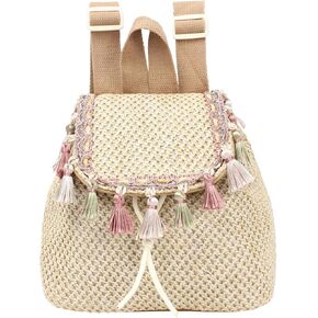 Goclothod Women Vintage Backpack Bohemian Rucksack Drawstring Shoulder Bag Casual Daypack in Kuwait