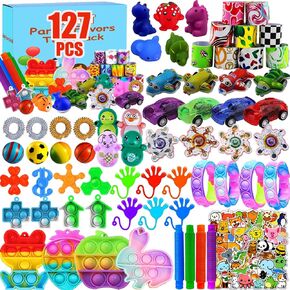 127 قطعة من هدايا الحفلات للأطفال من عمر 4 إلى 8 سنوات، ألعاب صندوق الكنز للفصل الدراسي، جوائز للأطفال في الفصل الدراسي، حشوات أكياس البيناتا، ألعاب فيدجيت السائبة هدايا عيد الميلاد in Kuwait