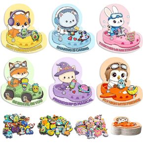 بطاقات عيد الحب للتبادل في الفصل الدراسي 30 قطعة مع 60 قطعة ساحرة للأحذية اللطيفة، بطاقات عيد الحب للفصل الدراسي للأطفال، هدايا حفلات عيد الحب للطلاب للأولاد والبنات، مجموعة عيد الحب المضحكة لزملاء الدراسة في المدرسة in Kuwait