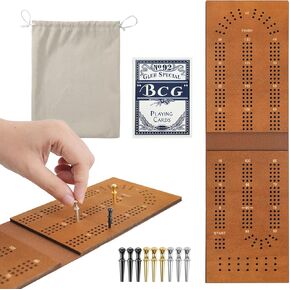 لعبة لوح سرير السفر مع لمسة نهائية من الجلد - حجم صغير محمول، هيكل متين، لوحة ألعاب بطاقات ثلاثية المسارات للسفر واللعب اليومي in Kuwait