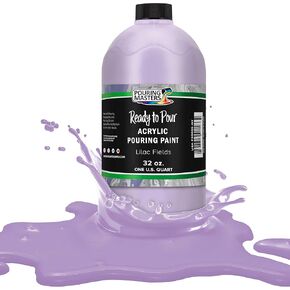 Pouring Masters Lilac Fields جاهزة لصب طلاء صب الأكريليك - طلاء أكريليك سائل مختلط مسبقًا بوزن 32 أونصة - لوازم فنية سائلة للقماش والخشب والورق والبلاط والصخور in Kuwait