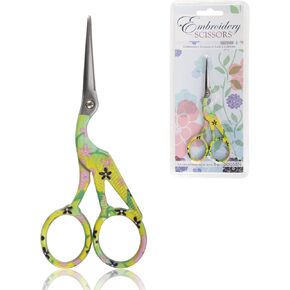 JubileeYarn TSA Compliant Rounded Embroidery Craft Stainless Steel Stork Scissors - Small Pink - 1 Pair in Kuwait