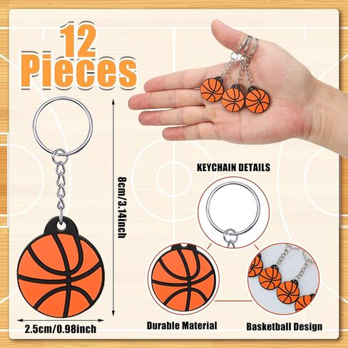 WILLBOND 86 Pcs Basketball Party Favors Including Basketball Goodie Bags Drawstring Bag Silicone Bracelets Wristbands Keychains Stickers for Team Gifts Birthday Party Decoration Supply in Saudi Arabia