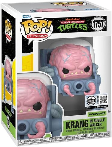 فانكو بوب! تلفزيون TMNT Krang in Bubble Walker، إصدار محدود من الفينيل رقم 1757، 3.7 بوصة قابل للتجميع مع واقي من الأشعة فوق البنفسجية، 3500 قطعة in Kuwait