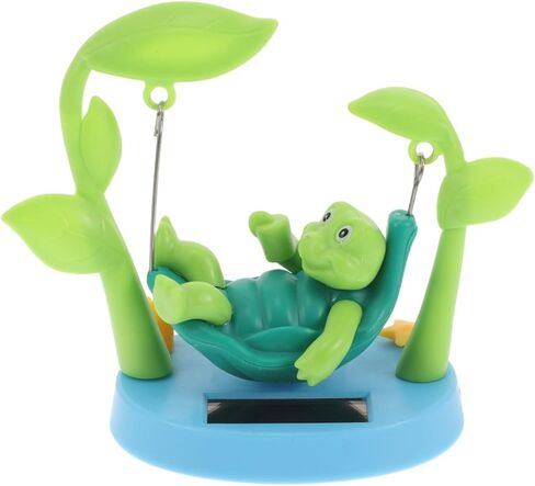 Cabilock Solar Powered Swinging Turtle Car Ornament Dashboard Decoration Cute Cartoon Animal Figurine Toy for Car Interior and Office Accessories in Saudi Arabia