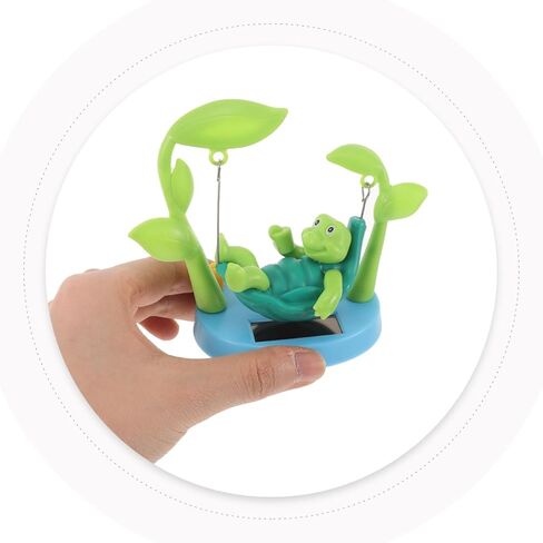 Cabilock Solar Powered Swinging Turtle Car Ornament Dashboard Decoration Cute Cartoon Animal Figurine Toy for Car Interior and Office Accessories in Saudi Arabia