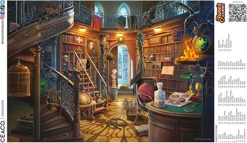 Ceaco - June's Journey - The Library - 2000 Piece Puzzle for Adults - Challenging and Perfect for Game Nights - Finished Puzzle Size 38.5 x 26.5 in Saudi Arabia