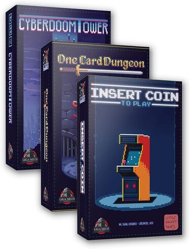 Giga Mech Games The Blue Collection - A Collection of Three Micro Games - One Card Dungeon, Insert Coin to Play, and Cyberdoom Tower in Saudi Arabia