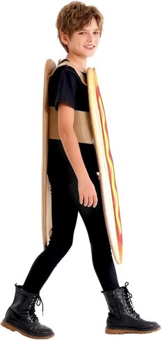 Seasons Hot Dog Costume for Kids, Funny Food Child Halloween Costume, One Size(4-9T) in Saudi Arabia