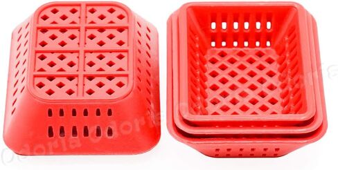 Odoria 1/12 Miniature Baskets 6Pcs Dollhouse Decoration Accessories, Red in Saudi Arabia