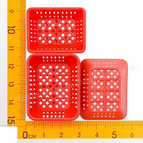 Odoria 1/12 Miniature Baskets 6Pcs Dollhouse Decoration Accessories, Red in Saudi Arabia