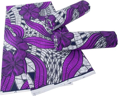 النسيج الأفريقي 6 ياردة نسيج أنقرة القبلية طباعة Kente القماش لفستان حفلة Dashiki in Kuwait