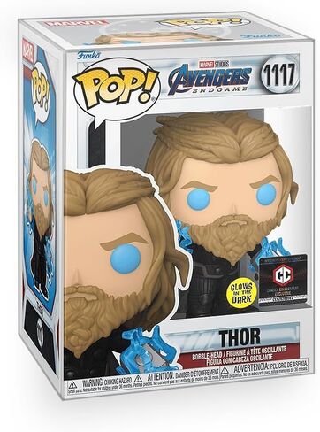 فانكو بوب! Marvel: Avengers End Game - Thor with Mjolnir (يتوهج في الظلام) إصدار محدود من مقتنيات شخصيات الفينيل الحصرية مع واقي صندوق in Kuwait