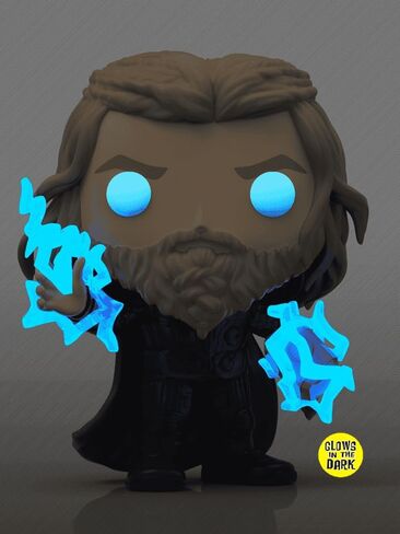فانكو بوب! Marvel: Avengers End Game - Thor with Mjolnir (يتوهج في الظلام) إصدار محدود من مقتنيات شخصيات الفينيل الحصرية مع واقي صندوق in Kuwait