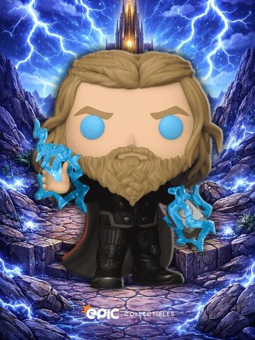 فانكو بوب! Marvel: Avengers End Game - Thor with Mjolnir (يتوهج في الظلام) إصدار محدود من مقتنيات شخصيات الفينيل الحصرية مع واقي صندوق in Kuwait