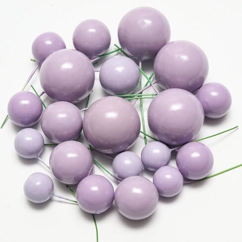 20 Pcs Cake Balls Decorations Mini Balloon Cake Topper Mini Balloons on a Stick, Black in Kuwait