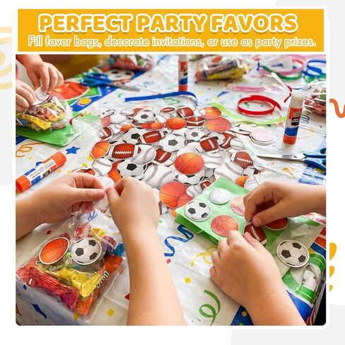 1000 Pcs Foam Sports Stickers Self-Adhesive 100 Days Party Favor Foam Stickers Bulk Including Soccer Basketball Baseball Volleyball Football Sports Party Favors for Arts Crafts Decor Supply in Saudi Arabia
