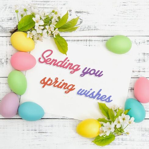 15 PCS Easter Words Metal Die Cuts for Card Making, Holiday Words Cutting Dies for DIY Decor Paper Craft Card Making Scrapbooking Paper Album Stamp in Saudi Arabia
