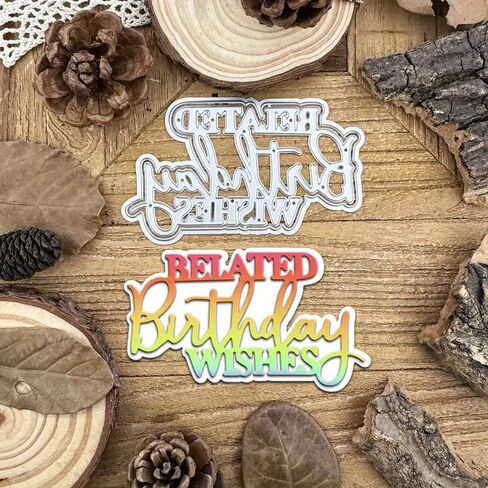 Layers Belater Birthday Wishes Title Metal Die Cuts,Spring Sunflower Frame Leaf Cutting Dies Cut Stencils for DIY Scrapbooking Album Decorative Embossing Paper Dies for Card Making in Saudi Arabia