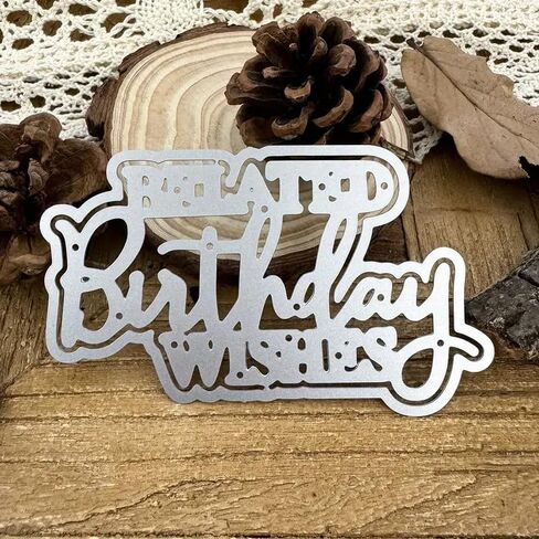 Layers Belater Birthday Wishes Title Metal Die Cuts,Spring Sunflower Frame Leaf Cutting Dies Cut Stencils for DIY Scrapbooking Album Decorative Embossing Paper Dies for Card Making in Saudi Arabia