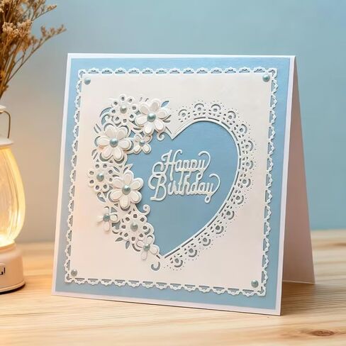 Lace Heart Metal Die Cuts,Flower Lace Hearts Frame Festival Cutting Dies Cut Stencils for DIY Photo Decorative Embossing Paper Dies for Scrapbooking Card Making in Saudi Arabia