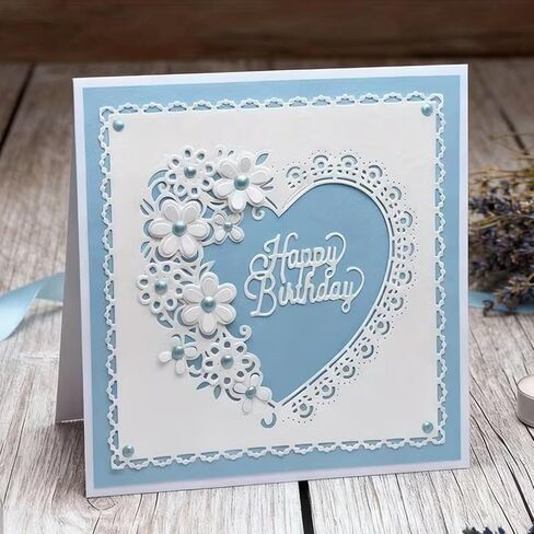 Lace Heart Metal Die Cuts,Flower Lace Hearts Frame Festival Cutting Dies Cut Stencils for DIY Photo Decorative Embossing Paper Dies for Scrapbooking Card Making in Saudi Arabia