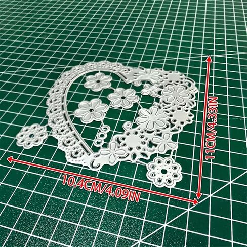 Lace Heart Metal Die Cuts,Flower Lace Hearts Frame Festival Cutting Dies Cut Stencils for DIY Photo Decorative Embossing Paper Dies for Scrapbooking Card Making in Saudi Arabia