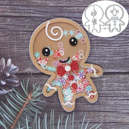 Cute Gingerbread Man Shaker Metal Die Cuts,Christmas Snowman Snowflake Cutting Dies Cut Stencils DIY Scrapbooking Photo Decorative Embossing Paper Dies for Scrapbooking Card Making in Saudi Arabia