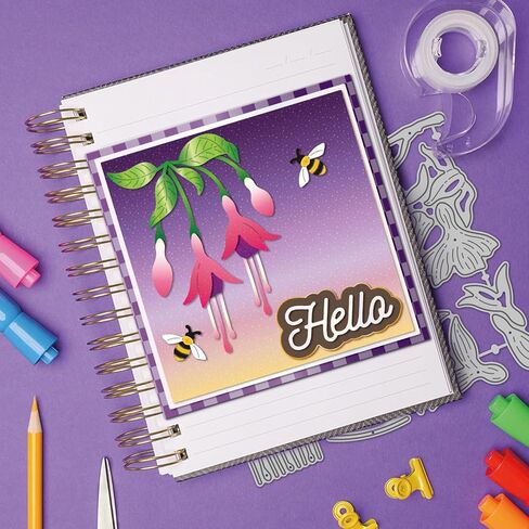 قوالب قطع الزهور الفوشيا من GLOBLELAND لصنع البطاقات ونباتات النحل قطع معدنية مقطوعة في حديقة الربيع وأوراق الشجر الزهرية من أجل ديكور قصاصات الورق والحرف اليدوية in Kuwait