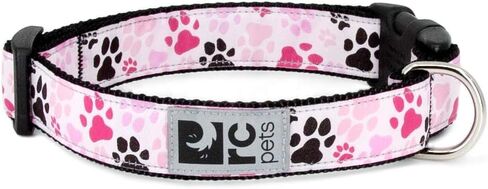 RC Pets 3/4 Inch Adjustable Dog Clip Collar, Small, Pitter Patter Pink in Saudi Arabia