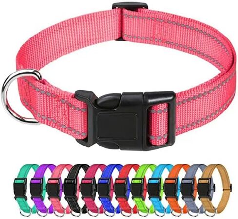 Reflective Dog Collar,Soft Neoprene Padded Breathable Nylon Pet Collar Adjustable for X-Large Dogs-Teal in Saudi Arabia