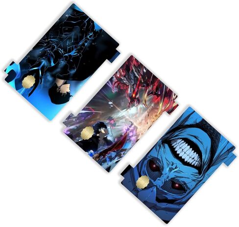 Solo Leveling Credit Debit Card Adhesive Vinyl Skin Ultra Thin Card Decal Sticker Personalization Wrap Cover Sticker 3 Piece Set (A, Small Window) in Kuwait