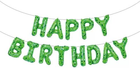 بالونات عيد ميلاد سعيد بموضوع عامل المنجم باللون الأخضر الكرتوني، مقاس 16 بوصة، رقم حرف كرتوني، زخارف حفلات متحركة، لافتة عيد ميلاد، لوازم زينة الحفلات (عيد ميلاد سعيد) in Kuwait