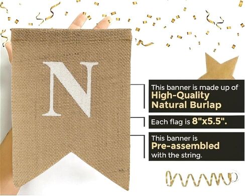 Rustic ONE Banner for 1st Birthday – Burlap High Chair Sign, Pre-Assembled Party Decoration for Baby Boy or Girl by WH SIGNATURE in Saudi Arabia