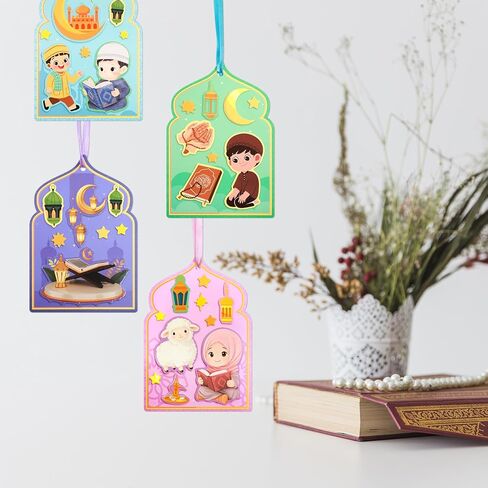 Fancy Land 24 Pack Ramadan Crafts for Kids Ramadan Eid Activities Craft Kits Make Your Own Ramadan Eid Decorations in Saudi Arabia