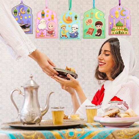 Fancy Land 24 Pack Ramadan Crafts for Kids Ramadan Eid Activities Craft Kits Make Your Own Ramadan Eid Decorations in Saudi Arabia