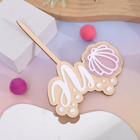 Mermaid 1st Birthday Cake Topper - 'One-der The Sea' double-layered cake plaque, First Party Decoration,First Birthday Underwater Theme Cake Decor,Mermaid 1st Theme Party in Saudi Arabia