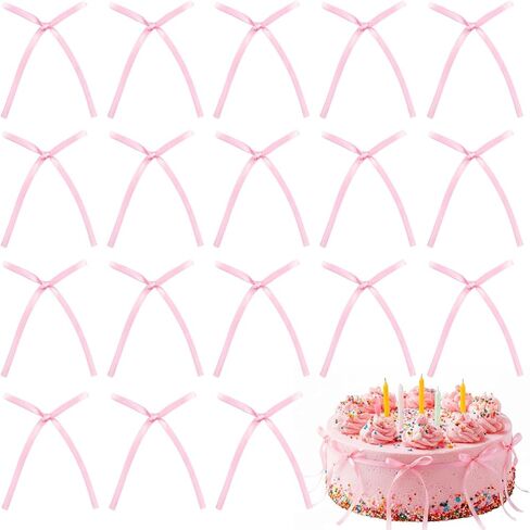 50Pcs Black Bowknot Cake Toppers Elegant Cake Decor Bows Picks for Formal Events Wedding Anniversary Gourmet Baking Dessert Table Cupcake Decor Accessories Classic Pastry (Black) in Saudi Arabia