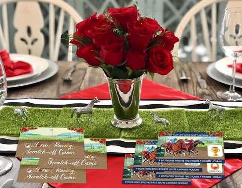90shine 90Pcs Kentucky Horse Derby Scratch Off Cards Racing Game Party Favors Supplies Decorations in Saudi Arabia