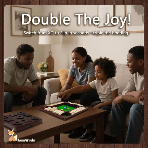 Wooden Tic Tac Toe Game Shut The Box Game Wooden Combo, Classic Tabletop Entertainment for Kids, Adults and Family Nights in Saudi Arabia