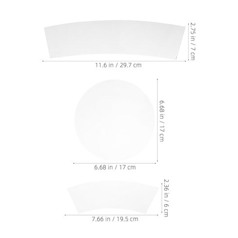Transparent Acrylic Sewing Template Set 3Pcs Bucket Hat Pattern Quilting Rulers High Precision Measuring Tools for DIY Patchwork and Sewing Projects in Saudi Arabia