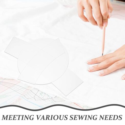 Transparent Acrylic Sewing Template Set 3Pcs Bucket Hat Pattern Quilting Rulers High Precision Measuring Tools for DIY Patchwork and Sewing Projects in Saudi Arabia