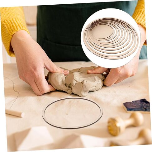 STOBOK DIY Pottery Tools and Supplies Wooden Geometric Rail Set for Ceramic Cutting Printing Pottery Cutting Tools for Clay Modeling in Saudi Arabia