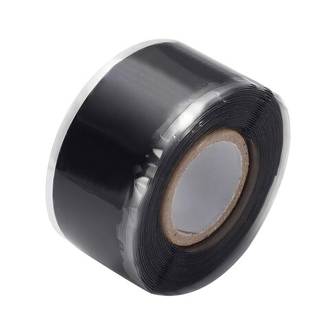 شريط إصلاح من السيليكون الشفاف المقاوم للماء، مانع التسرب ذاتي الصهر للأنابيب المتسربة والتالفة، سهل الاستخدام باستخدام مادة لاصقة (0.98 * 59 بوصة/أسود) in Saudi Arabia