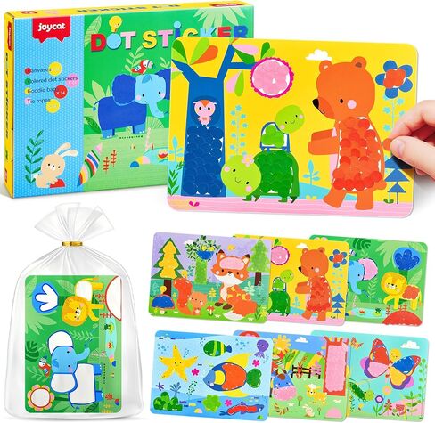 JoyCat 24 Pack Animal Dot Art Set, Individual Dot Stickers Craft Kits, Mess-Free Party Favors for Kids Ages 3-5 4-8, DIY Creative Activity, Travel Toys,Classroom Prizes & Goodie Bag Stuffers in Saudi Arabia